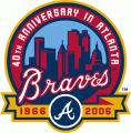 Atlanta Braves 2006 Anniversary Logo Sticker Heat Transfer
