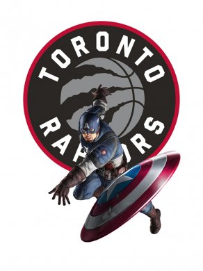 Toronto Raptors Captain America Logo decal sticker