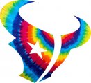 Houston Texans rainbow spiral tie-dye logo decal sticker