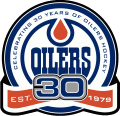 Edmonton Oiler 2008 09 Anniversary Logo Sticker Heat Transfer