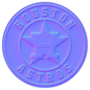 Houston Sstros Colorful Embossed Logo Sticker Heat Transfer