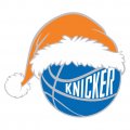 New York Knickerbockers Basketball Christmas hat logo Sticker Heat Transfer