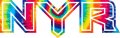 New York Rangers rainbow spiral tie-dye logo decal sticker