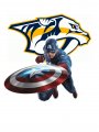 Nashville Predators Captain America Logo Sticker Heat Transfer