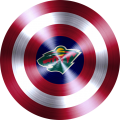 Captain American Shield With Minnesota Wild Logo decal sticker