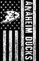Anaheim Ducks Black And White American Flag logo decal sticker