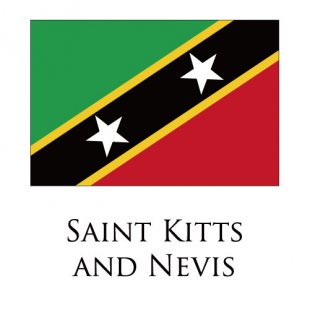 Saint Kitts and Nevis flag logo Sticker Heat Transfer