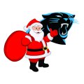 Carolina Panthers Santa Claus Logo Sticker Heat Transfer