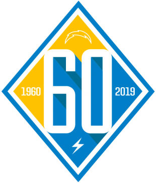 Los Angeles Chargers 2019 Anniversary Logo Sticker Heat Transfer