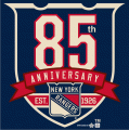 New York Rangers 2010 11 Anniversary Logo Sticker Heat Transfer