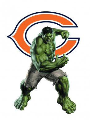 Chicago Bears Hulk Logo Sticker Heat Transfer