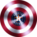 Captain American Shield With Houston Astros Logo decal sticker