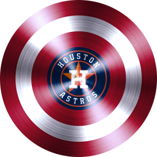 Captain American Shield With Houston Astros Logo decal sticker