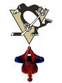 Pittsburgh Penguins Spider Man Logo Sticker Heat Transfer