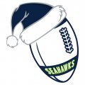 Seattle Seahawks Football Christmas hat logo decal sticker