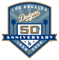Los Angeles Dodgers 2008 Anniversary Logo Sticker Heat Transfer