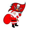 Tampa Bay Buccaneers Santa Claus Logo decal sticker