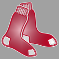 Boston Red Sox Plastic Effect Logo Sticker Heat Transfer