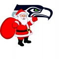 Seattle Seahawks Santa Claus Logo Sticker Heat Transfer