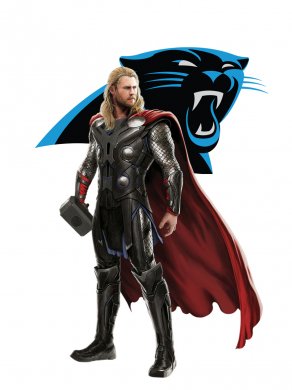 Carolina Panthers Thor Logo Sticker Heat Transfer