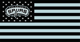 San Antonio Spurs Flag001 logo Sticker Heat Transfer