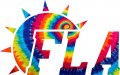 Florida Panthers rainbow spiral tie-dye logo decal sticker