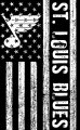 St. Louis Blues Black And White American Flag logo Sticker Heat Transfer