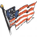 Flag Logo 25 Sticker Heat Transfer