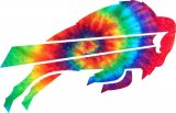 Buffalo Bills rainbow spiral tie-dye logo decal sticker