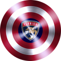 Captain American Shield With Florida Panthers Logo Sticker Heat Transfer