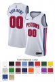 Detroit Pistons Custom Letter and Number Kits for Association Jersey Material Twill