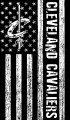 Cleveland Cavaliers Black And White American Flag logo Sticker Heat Transfer