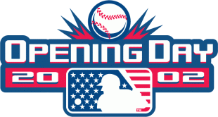 MLB Opening Day 2002 Logo Sticker Heat Transfer