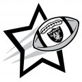 Oakland Raiders Football Goal Star logo Sticker Heat Transfer