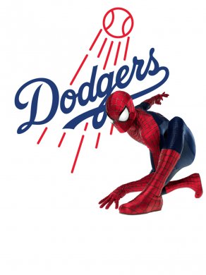 Los Angeles Dodgers Spider Man Logo Sticker Heat Transfer