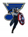 St. Louis Blues Captain America Logo Sticker Heat Transfer