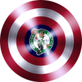 Captain American Shield With Boston Celtics Logo decal sticker