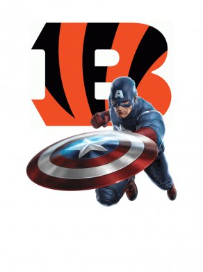 Cincinnati Bengals Captain America Logo Sticker Heat Transfer