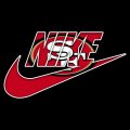 San Francisco 49ers Nike logo Sticker Heat Transfer