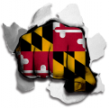 Fist Maryland State Flag Logo Sticker Heat Transfer