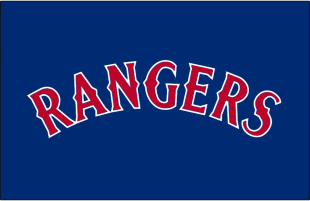 Texas Rangers 1994-2000 Batting Practice Logo Sticker Heat Transfer