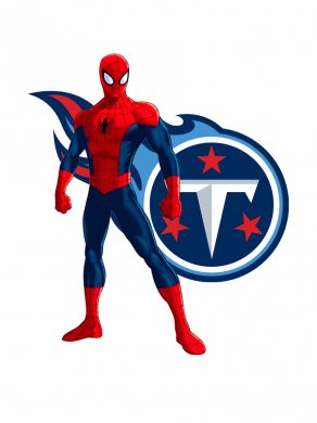 Tennessee Titans Spider Man Logo Sticker Heat Transfer