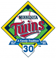 Minnesota Twins 1991 Anniversary Logo Sticker Heat Transfer