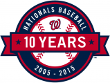 Washington Nationals 2015 Anniversary Logo decal sticker