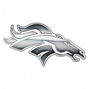 Denver Broncos Silver Logo Sticker Heat Transfer