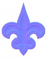 New Orleans Saints Colorful Embossed Logo Sticker Heat Transfer