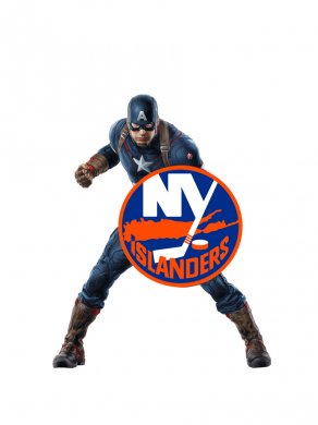 New York Islanders Captain America Logo Sticker Heat Transfer