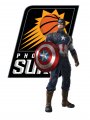 Phoenix Suns Captain America Logo Sticker Heat Transfer