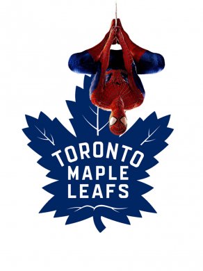 Toronto Maple Leafs Spider Man Logo Sticker Heat Transfer