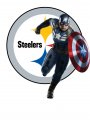 Pittsburgh Steelers Captain America Logo Sticker Heat Transfer